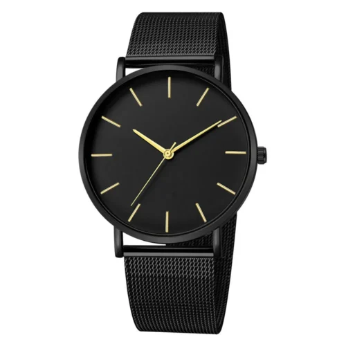 Classic Gold Link and black Watch